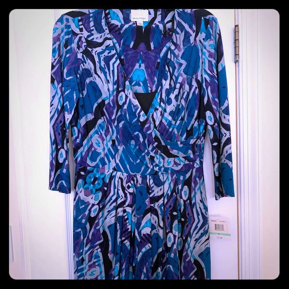 Donna Morgan Blue Dress, size 8